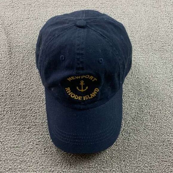 DPC Dorfman Pacific Hat Men One Size Navy Newport Rhode Island Anchor Embroidery - Picture 1 of 7